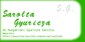 sarolta gyuricza business card